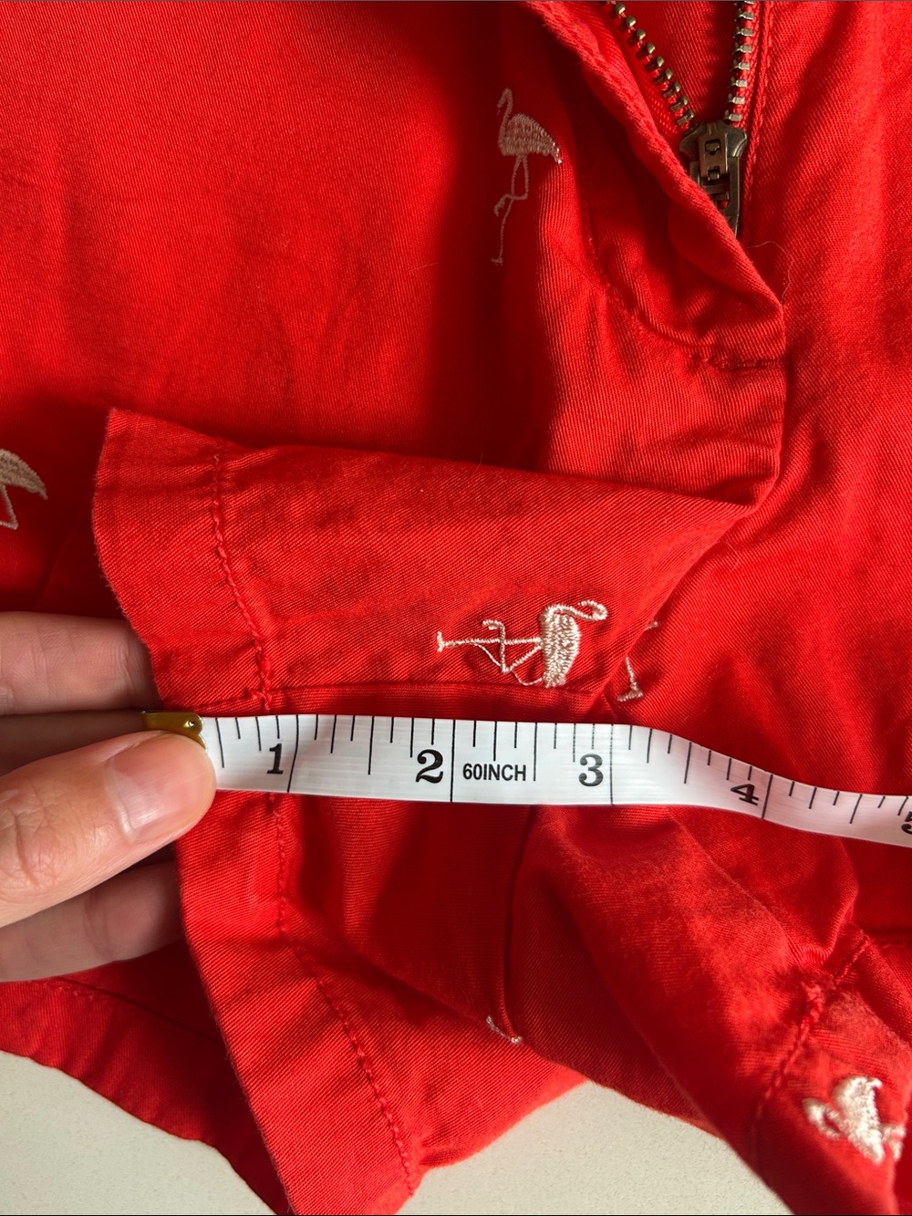 J. Crew Flamingo Embroidered Red Women's Shorts - Picture 5 of 5